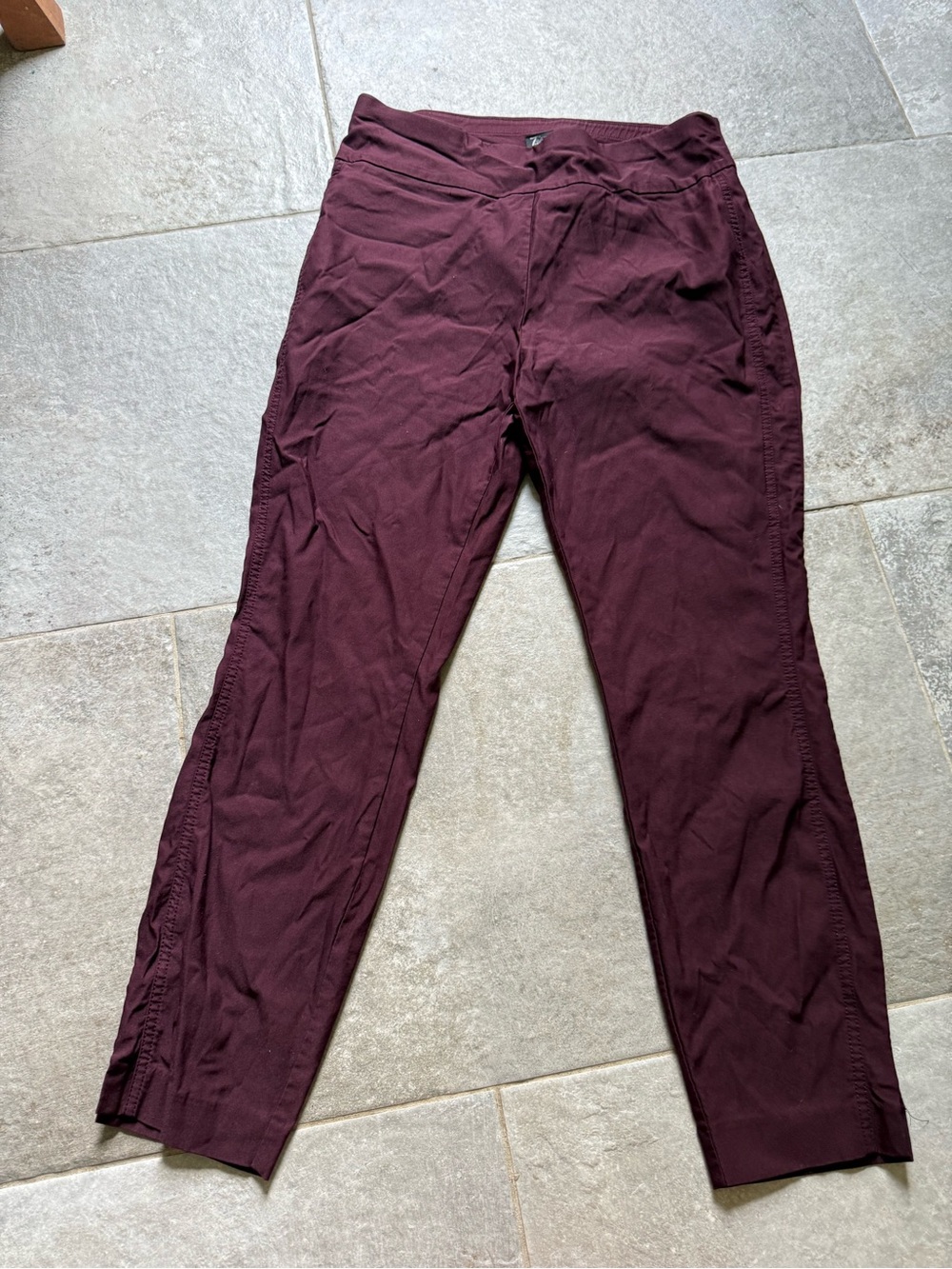 New York & Company Women's Wine Slim Straight Chinos